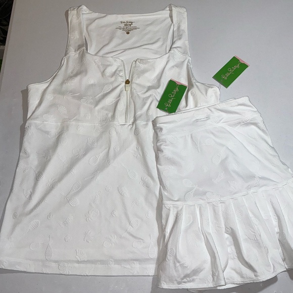 Lilly Pulitzer NWT 2 Piece Kalila Tennis Bra Tank & Taye Skort Size XL 🎾 - Picture 15 of 16